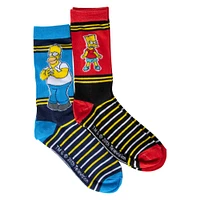 2-pack the simpsons™ young men's crew socks