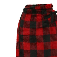 juniors red & black buffalo plaid flannel lounge pants