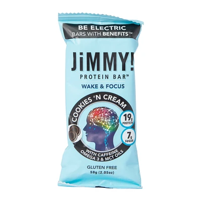 jimmy! protein bar® wake & focus - cookies ‘n cream 2.05oz
