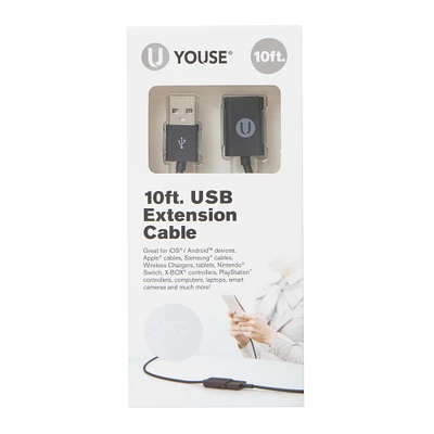 u-youse™ 10ft. usb extension cable