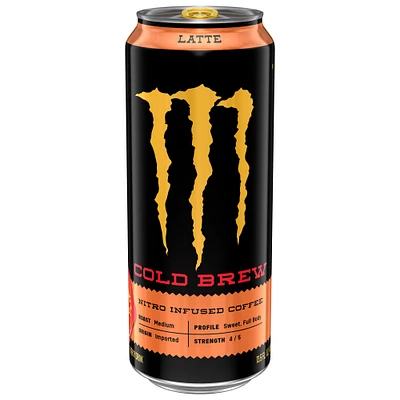 java® monster cold brew nitro infused coffee latte 13.5 oz