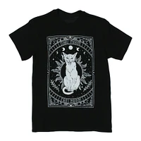 'the moon' cat tarot card graphic tee