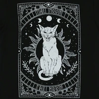 'the moon' cat tarot card graphic tee