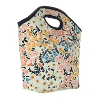 floral print lunch tote bag 11.5in x 11.75in