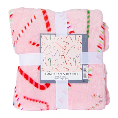 holiday plush throw blanket 50in x 60in