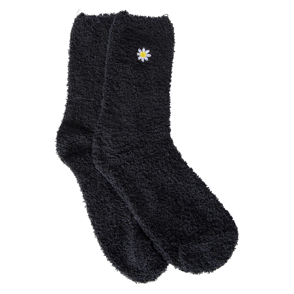 ladies embroidered icon cozy boot socks