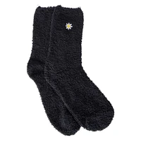 ladies embroidered icon cozy boot socks