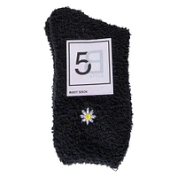 ladies embroidered icon cozy boot socks