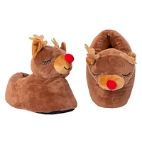 elf plush holiday slippers