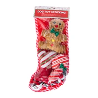 holiday dog toy stocking