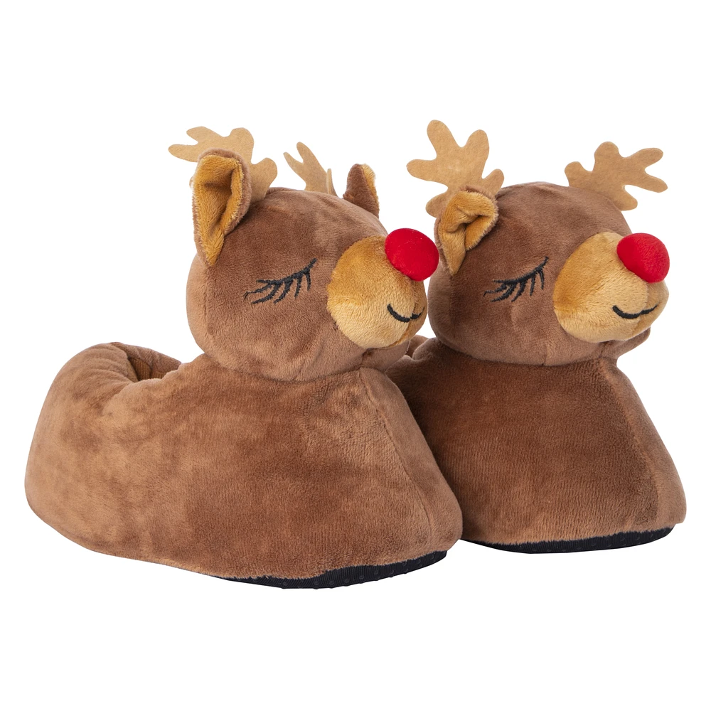 elf plush holiday slippers