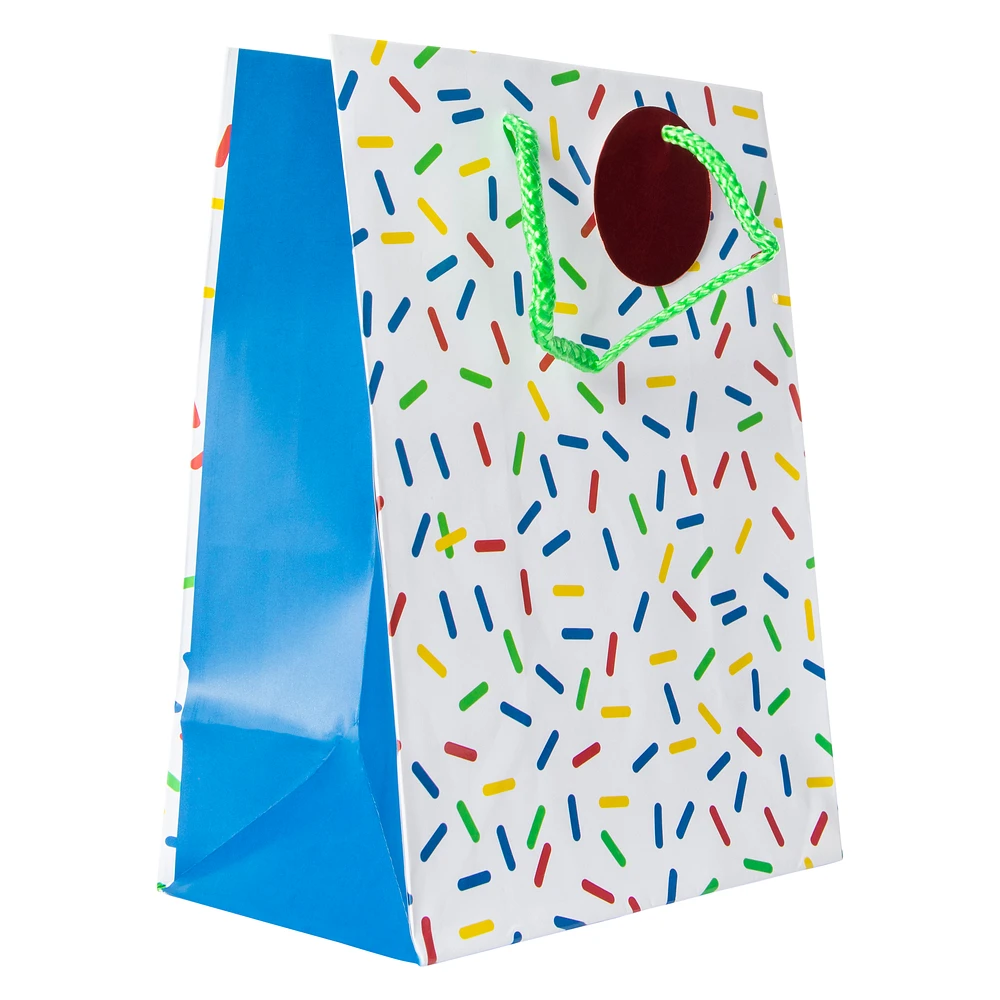 stars, stripes, confetti medium gift bag 9in x 7in