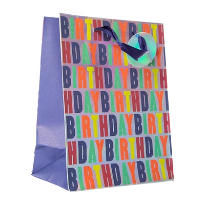 birthday medium gift bag 9in x 7in
