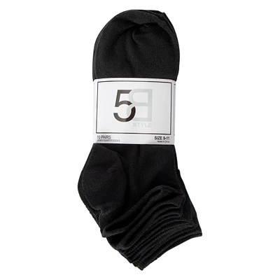 10-pack ladies quarter crew socks