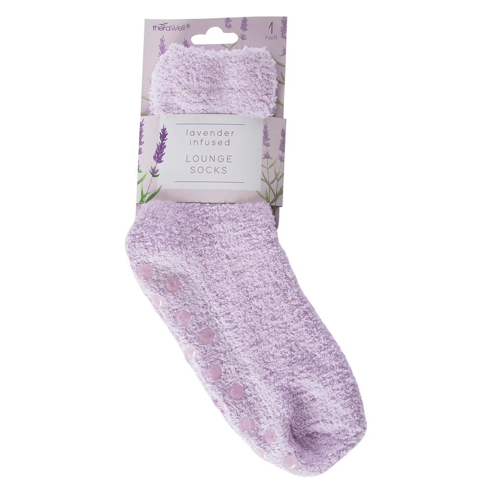 ladies infused fuzzy lounge socks