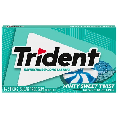 trident® minty sweet twist sugar-free gum - 14 sticks