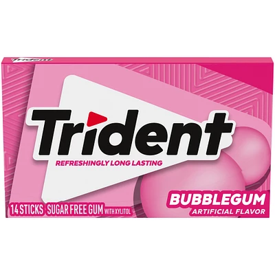 trident® bubblegum sugar-free gum - 14 sticks