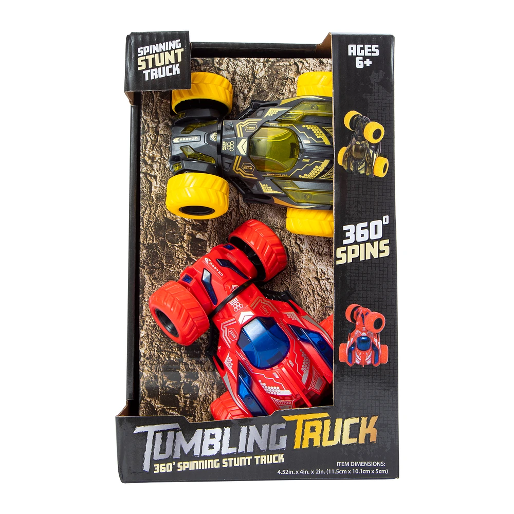 tumbling stunt truck toy 2-piece set