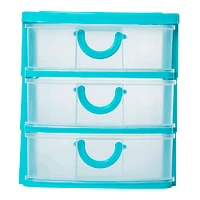 stackable 3-drawer mini organizer 7.5in x 6.3in