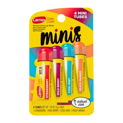 carmex™ minis flavored lip balm spf 15 4-pack