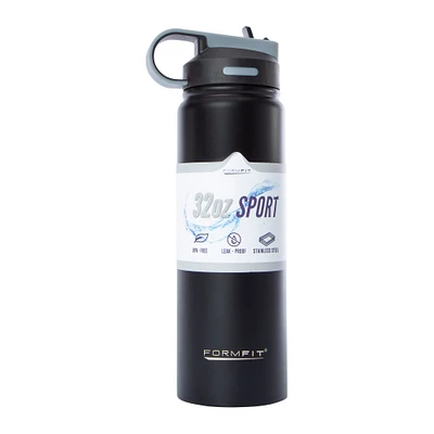 Hydrofit™ Stainless Steel Sport Water Bottle With Straw 32oz