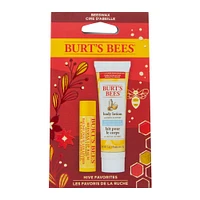 burt's bees® lip balm & body lotion set