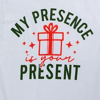 my presence is your present' holiday graphic tee