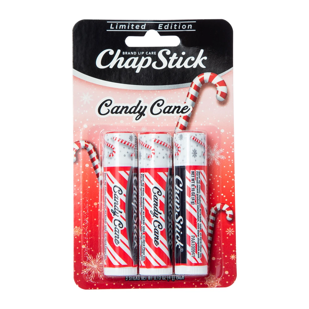 3-pack chapstick® limited edition candy cane lip balms