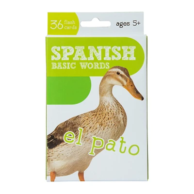 spanish basic words flashcards 36-count