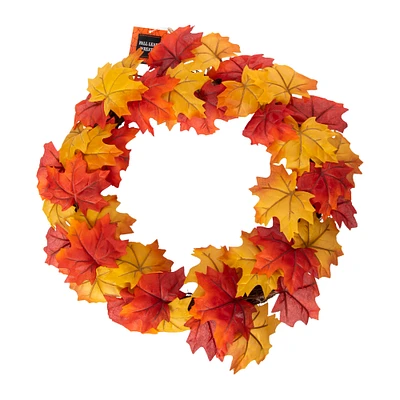 fall leaves wreath 18in