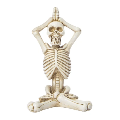 yoga skeleton figurine 5in