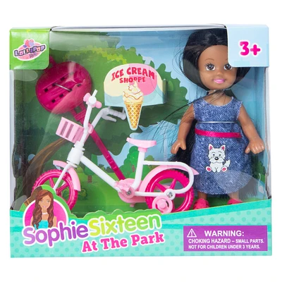 sophie sixteen at the park doll with bike