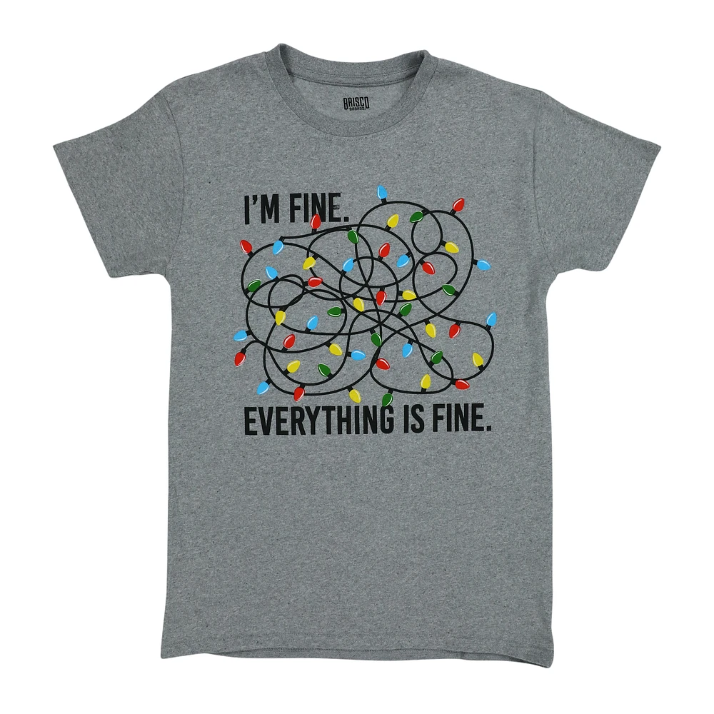 I'm fine' holiday graphic tee