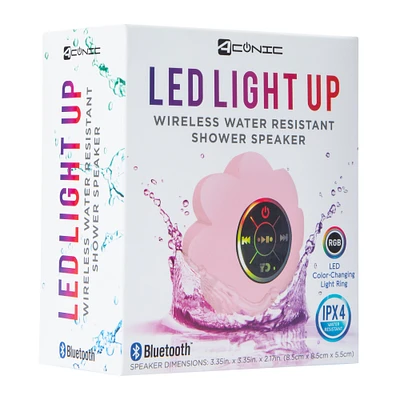 wireless bluetooth® LED light up flower shower speaker