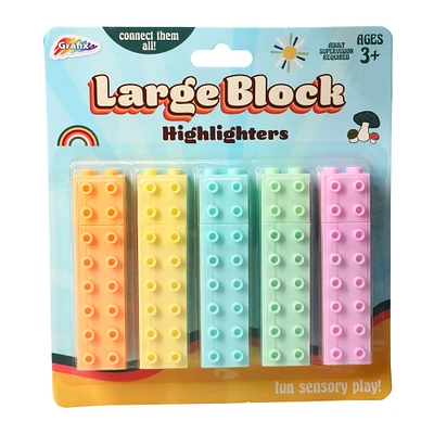 large block highlighters 5-pack