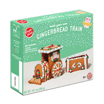 build your own gingerbread train kit