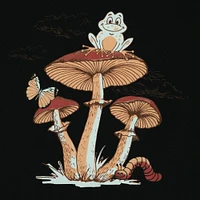 frog & mushroom graphic tee