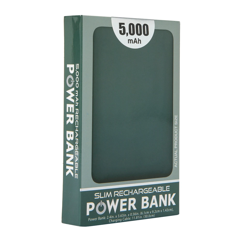 5000mAh Slim Rechargeable Power Bank