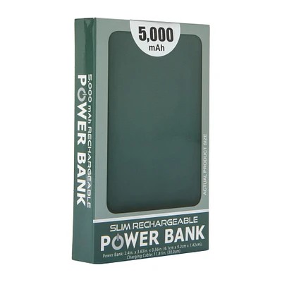 5000mAh Slim Rechargeable Power Bank