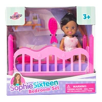 sophie sixteen slumber party doll & bedroom play set