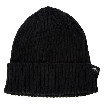 corner patch ribbed beanie