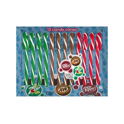 soda flavored candy canes 12-pack