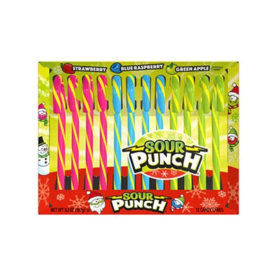 sour punch® candy canes 12-pack