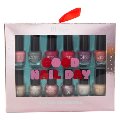 beauty intuition 'good nail day' 12-piece nail polish gift set