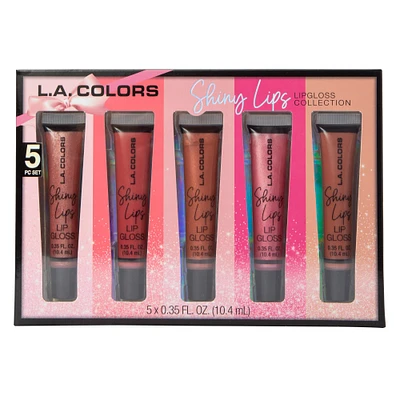 l.a. colors® shiny lips lip gloss collection 5-piece