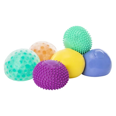 6-pack sensory squeezies fidget ball toy set