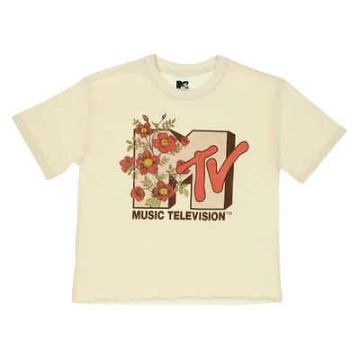 floral mtv™ logo graphic tee