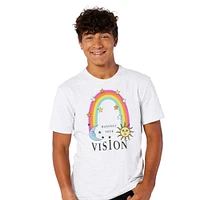 rainbow 'manifest your vision' graphic tee