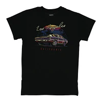 los angeles neon car graphic tee