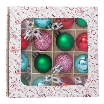 mini christmas tree ornaments 16-count